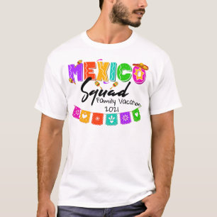 Camiseta México: Grupo de Cores no Quadrado Correspondente