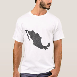 Camiseta México Mapeia Design com fronteiras ocultas