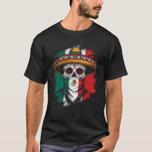 Camiseta México México Crânio Cinco De Mayo Orgulho de Tiju