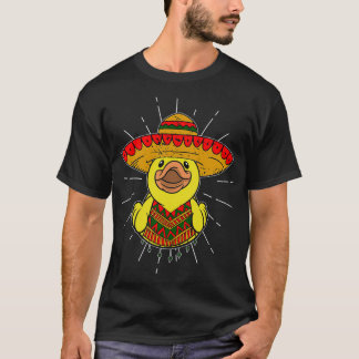 Camiseta México Pato com Sombrero e Poncho