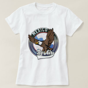Camiseta México por adesivo de viagem aérea.