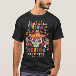 Camiseta México: Presente no crânio do México Cinco de Mayo