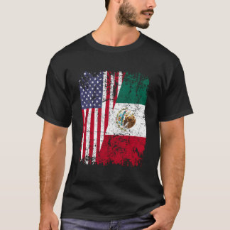 Camiseta México Roots Half American Flag México
