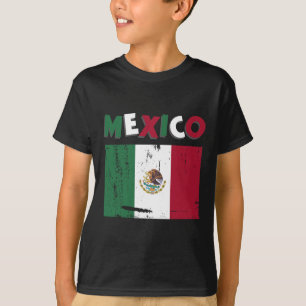 Camiseta México Vintage, México Flag Orgulho Hat Jersey 1
