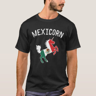 Camiseta Mexicorn Cute Mexicano Flag Unicorn Cinco De Mayo