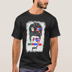 Camiseta Mexirican Girl Mix Half Mexicana E Puerto Rican R