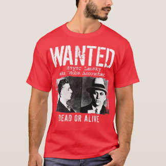 Camiseta Meyer Lansky Mugshot Desejado Morto ou Vivo