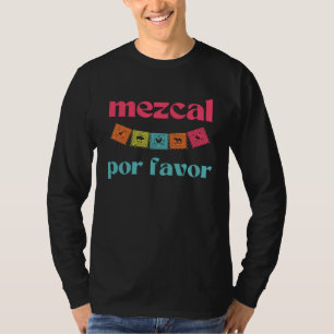 Camiseta Mezcal Por Favor Groovy Retro Colorido Boo Mexican