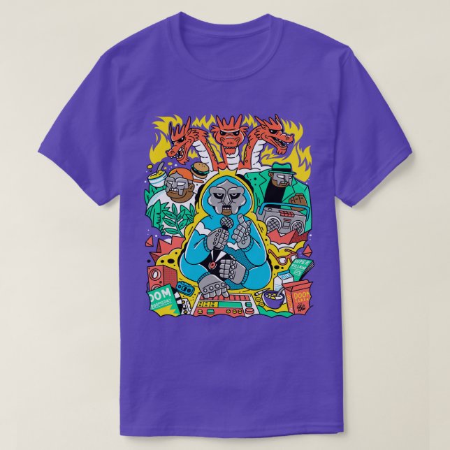 Camiseta MF DOOM AMIGOS Baseball TSirt (Frente do Design)