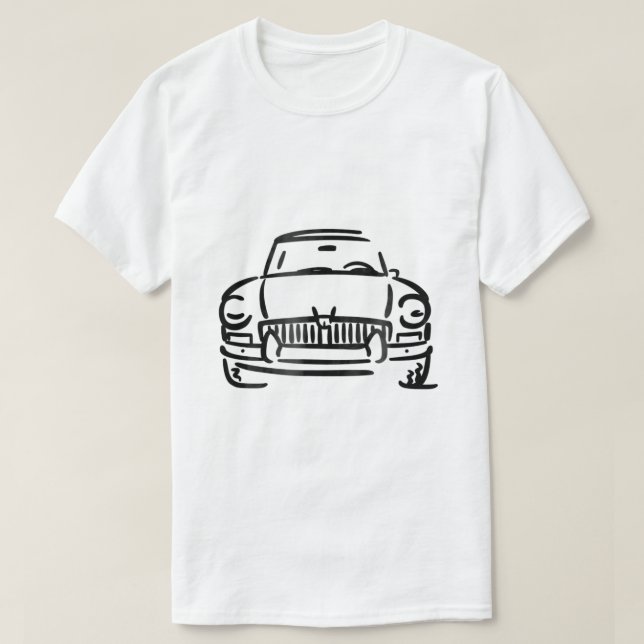 Camiseta MGB GT MG - Lover de Carro Britânico (Frente do Design)