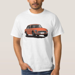 Camiseta MGB GT V8 - Cor laranja - amarelo - castanho