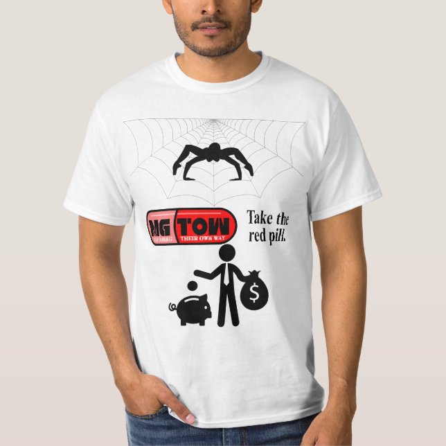 Camiseta MGTOW - Tome o comprimido vermelho (Frente)