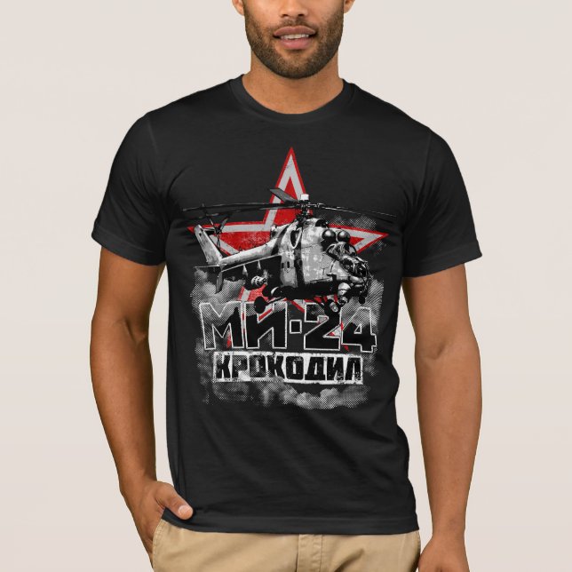 Camiseta Mi-24 helicóptero soviético (Frente)