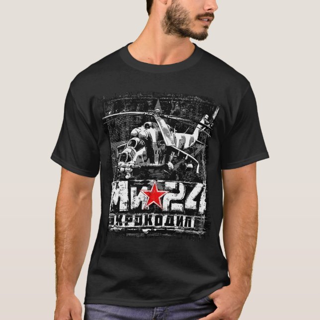 Camiseta Mi-24 helicóptero soviético (Frente)