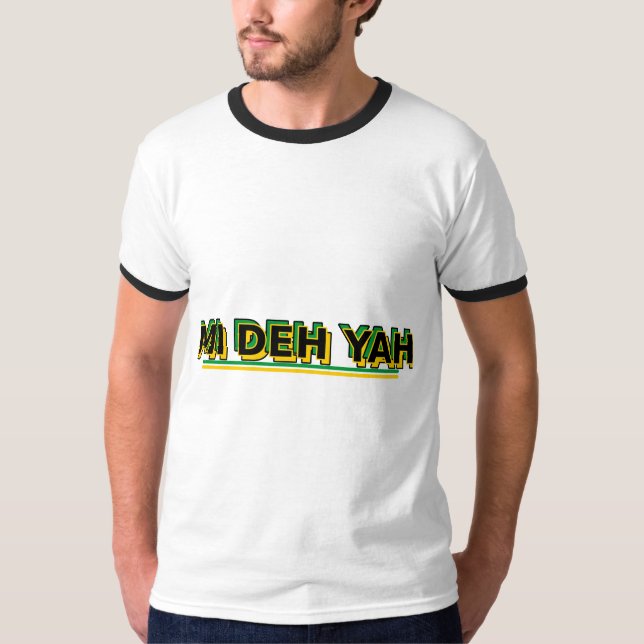 Camiseta Mi Deh Yah Vibrações Jamaicamas  (Frente)