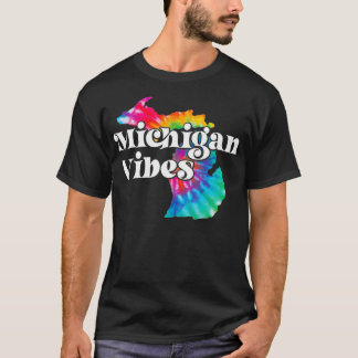 Camiseta MI Michigan Vibes Rainbow Tie Dye Michigan
