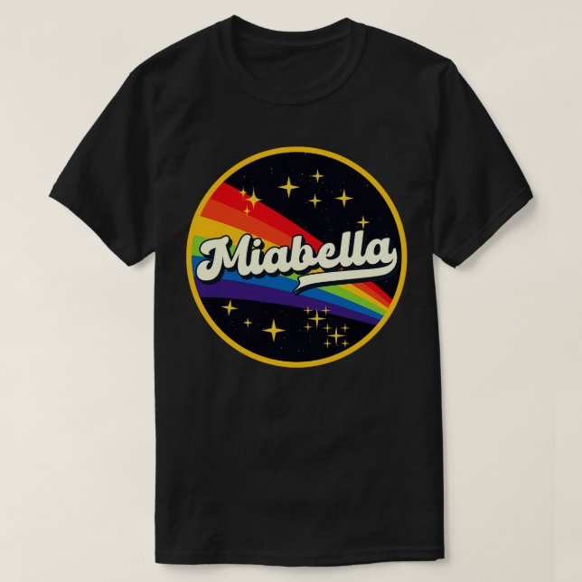 Camiseta Miabella Rainbow No Space Vintage Style (Frente do Design)
