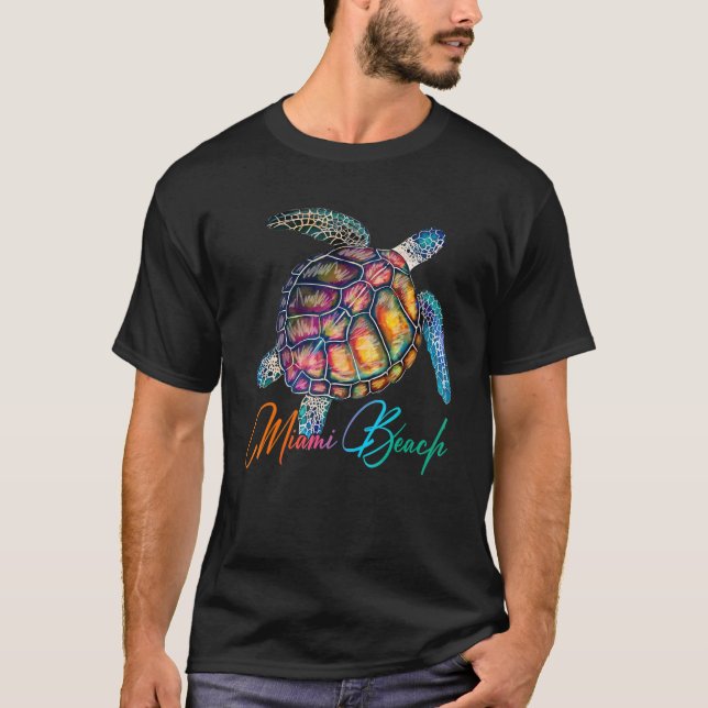 Camiseta Miami Beach 2023 Flórida Sea Turtles 2023 Vacation (Frente)