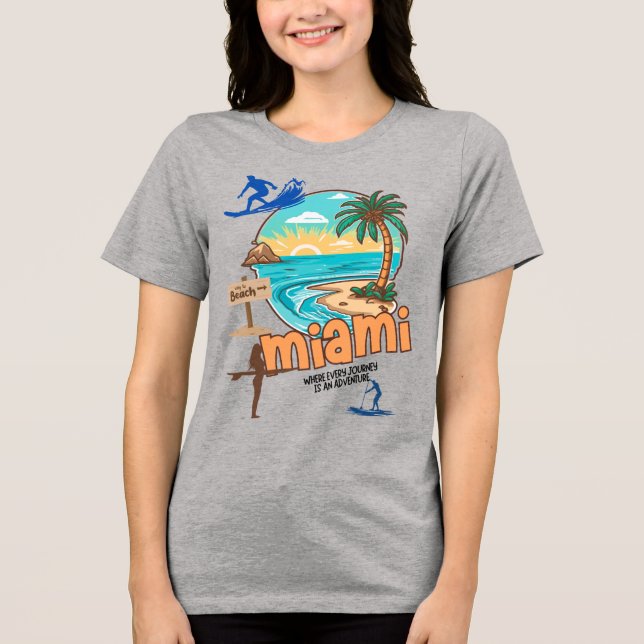 Camiseta Miami Beach | Every Journey Is an Adventure Tee (Frente)