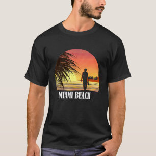 Camiseta Miami Beach Fl 70s - Design de retorno retrorrefle
