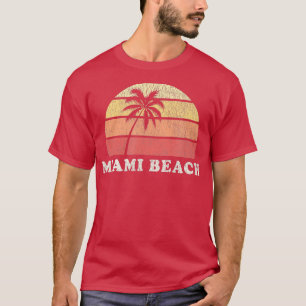 Camiseta Miami Beach FL Vintage 70s Retro Throwback Design