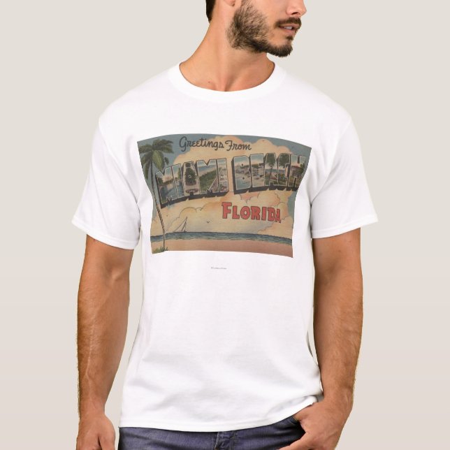 Camiseta Miami Beach, Florida - grandes cenas da letra (Frente)