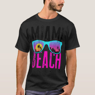 Camiseta Miami Beach Florida Sunset Retro Souvenir Surf Mi