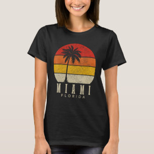 Camiseta Miami Beach Flórida Surf FL Vintage Sunset Surfer