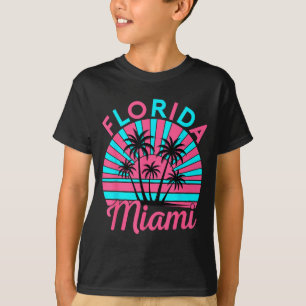 Camiseta Miami Beach Flórida Tropical Vintage Pôr do Sol Pa