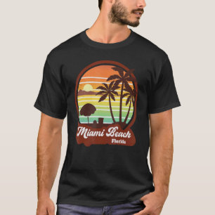 Camiseta Miami Beach Souvenirs Florida Vintage Retro 70s 80