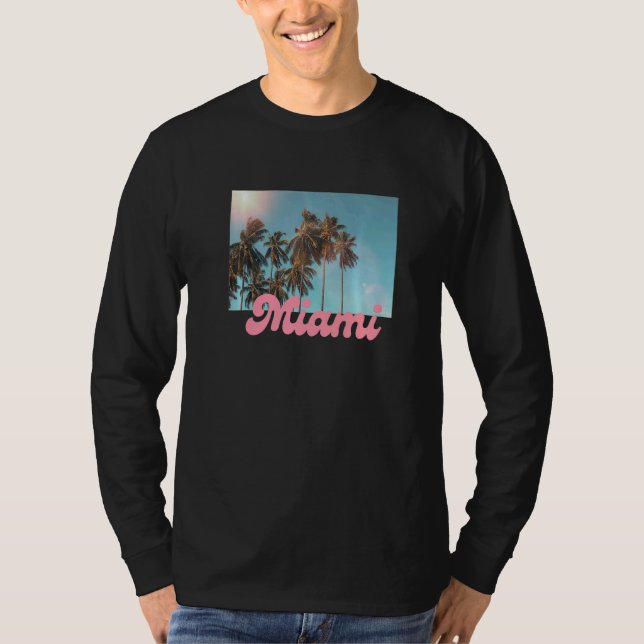 Camiseta Miami Beach Summer Trees   (Frente)
