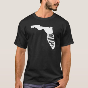 Camiseta Miami, Contorno do Estado da Flórida - Viagem dos