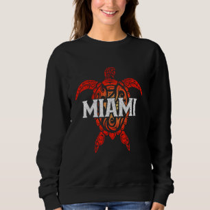 Camiseta Miami FL Tribal Tartaruga Marinha Surfista Mergulh