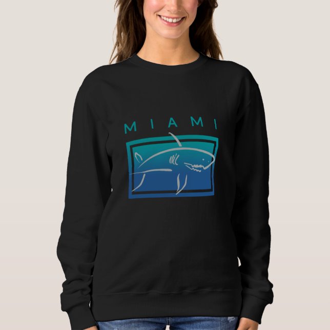 Camiseta Miami Florida Beach Shark Graphic (Frente)