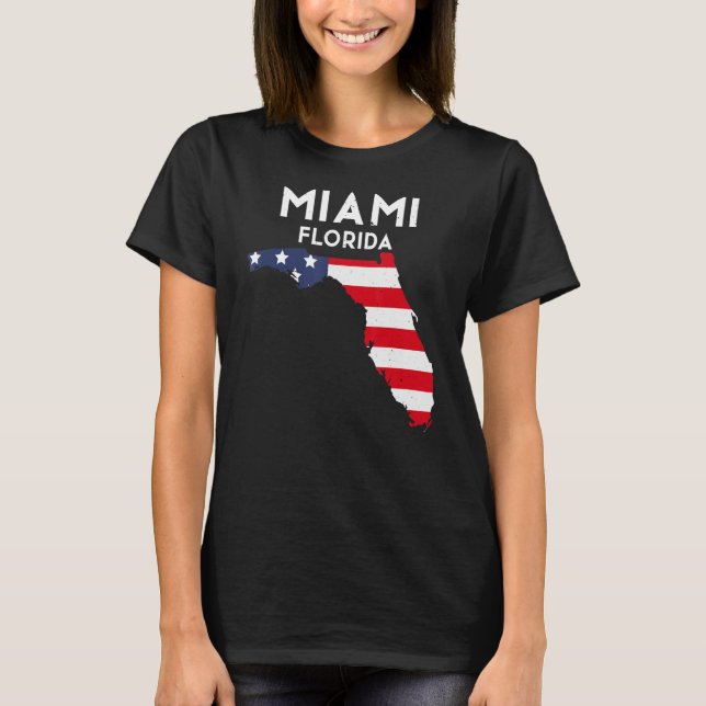 Camiseta Miami Flórida Estados Unidos América Viagem Florid (Frente)
