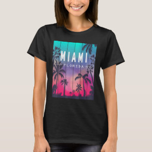 Camiseta Miami Florida Sunset I Love Miami Beach Souvenir