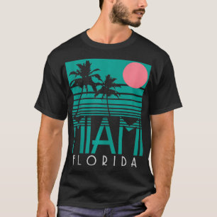 Camiseta Miami Florida Vintage Retro Palm Trees Beach Summe