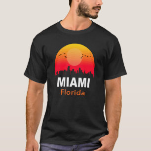Camiseta Miami Florida Vintage Sunset Retro City State USA