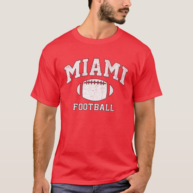Camiseta Miami Football - OH vintage Varsity style (Frente)