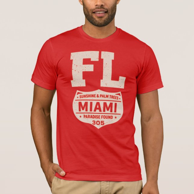 Camiseta Miami Paradise Found Florida Graphic (Frente)
