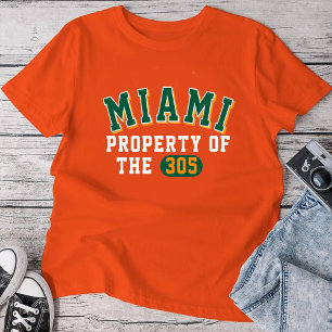 Camiseta Miami Property of the 305 Orange   Mascul