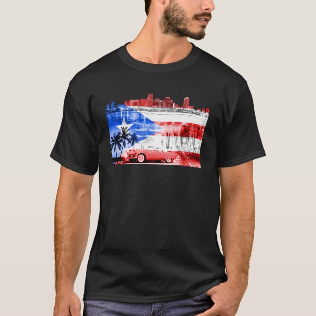 Camiseta Miami Rican Boricua Miami Dade County Porto Rico (Frente)