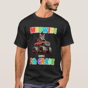 Camiseta Miando no 7º Ano Caminhão Monstro de Gato de Volta