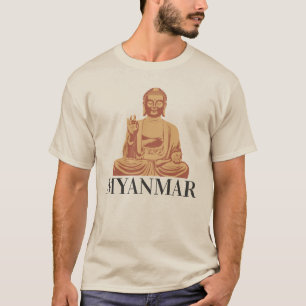 Camiseta Mianmar, Buda 5 espiritual pacífica