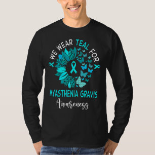 Camiseta Miastenia Gravis Consciência Leopardo Girassol