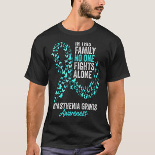 Camiseta Miastenia Gravis Consciência Mês Borboletas Teal