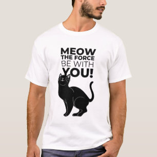 Camiseta Miau a força esteja com você