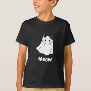 Camiseta Miau fantasma do gato das bruxas