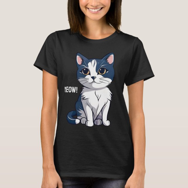 Camiseta Miau! Gato (Frente)