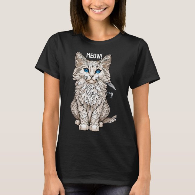 Camiseta Miau! Gato (Frente)
